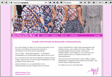 Webseite http://barbarella.at