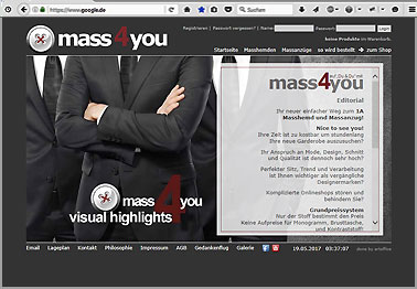 Webseite http://mass4you.at