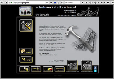 Webseite http://schuhwerkstatt-wien.at